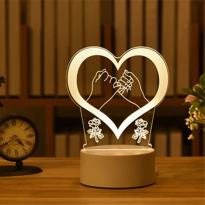 GlowMorph LED Lamp – 3D Acrylic Night Light | USB Mood Lighting for Rave Caves, Bedrooms & Alt Decor