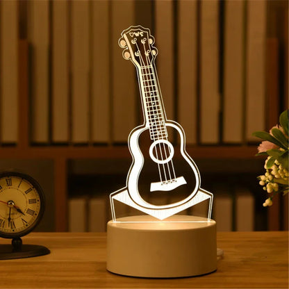 GlowMorph LED Lamp – 3D Acrylic Night Light | USB Mood Lighting for Rave Caves, Bedrooms & Alt Decor