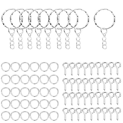 CharmChain™ Kit – 110/220pcs Keychain & Jewelry Findings Set