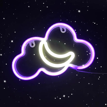 Glow Up Neon Wall Sign – USB/Battery LED Light Decor (Multiple Designs)