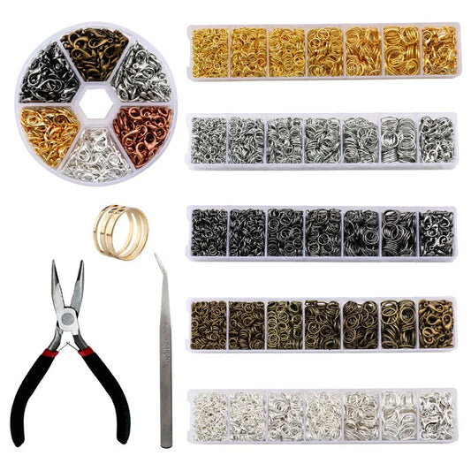 Jewelry Making Tool Kit – Pliers, Clasps, Hooks & Jump Rings (7-Piece Set)