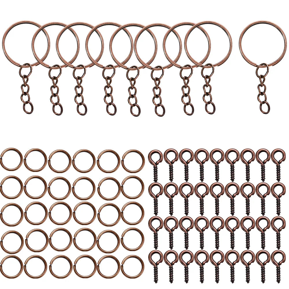 CharmChain™ Kit – 110/220pcs Keychain & Jewelry Findings Set