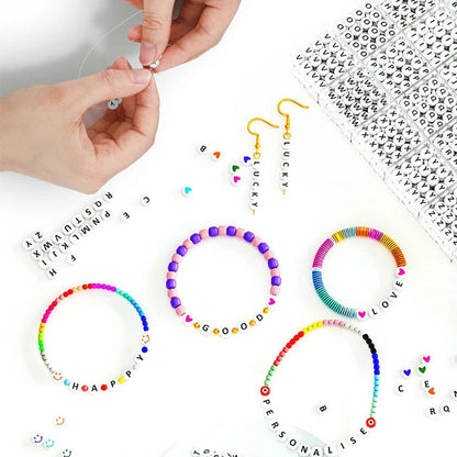 Alphabet Soup Bead Kit – 1400pcs of Chaos Letters for Friendship Bracelets