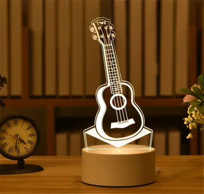 GlowMorph LED Lamp – 3D Acrylic Night Light | USB Mood Lighting for Rave Caves, Bedrooms & Alt Decor