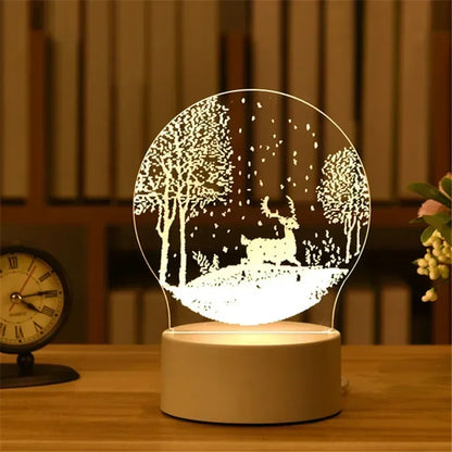 GlowMorph LED Lamp – 3D Acrylic Night Light | USB Mood Lighting for Rave Caves, Bedrooms & Alt Decor