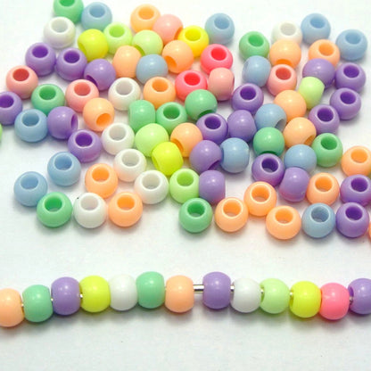 500pc Pastel Rave Pony Beads – Soft Chaos Edition