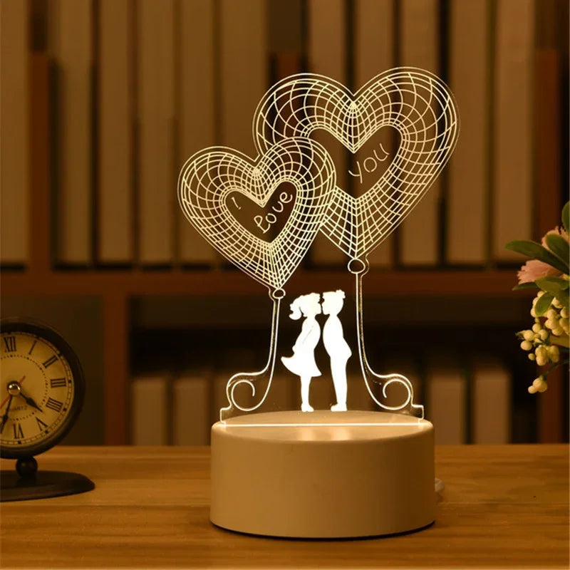 GlowMorph LED Lamp – 3D Acrylic Night Light | USB Mood Lighting for Rave Caves, Bedrooms & Alt Decor