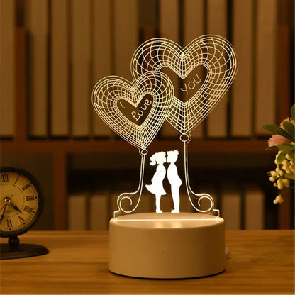 GlowMorph LED Lamp – 3D Acrylic Night Light | USB Mood Lighting for Rave Caves, Bedrooms & Alt Decor