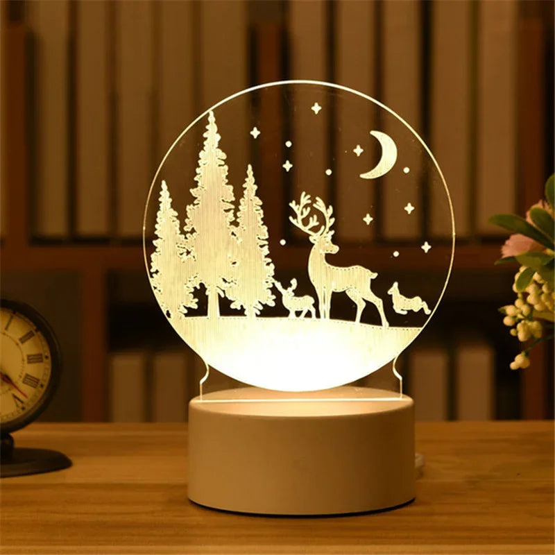 GlowMorph LED Lamp – 3D Acrylic Night Light | USB Mood Lighting for Rave Caves, Bedrooms & Alt Decor