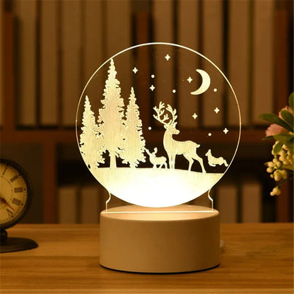 GlowMorph LED Lamp – 3D Acrylic Night Light | USB Mood Lighting for Rave Caves, Bedrooms & Alt Decor