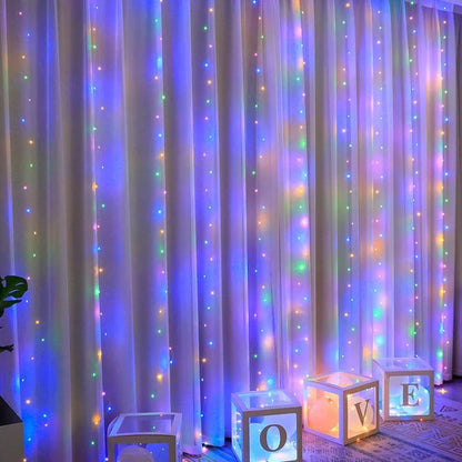 GlowWave™ USB LED Curtain Lights – 8 Modes + Remote (3M–6M Options)