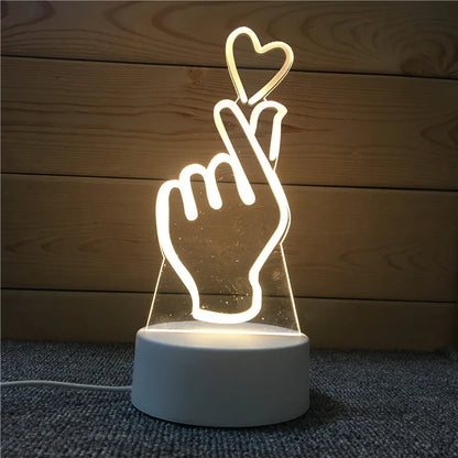 GlowMorph LED Lamp – 3D Acrylic Night Light | USB Mood Lighting for Rave Caves, Bedrooms & Alt Decor