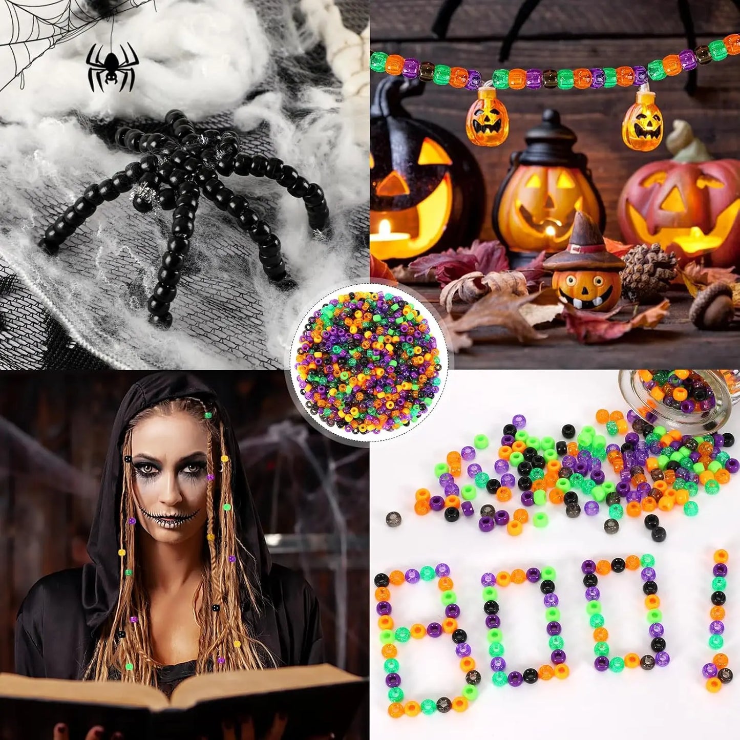 Spooky Chaos Pony Beads – Halloween Kandi Pack (200–1000pcs)