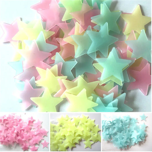 StarDust Set – 100pcs Glow-in-the-Dark Ceiling Stars | UV Reactive Wall Stickers for Rave Caves & Cosmic Vibes
