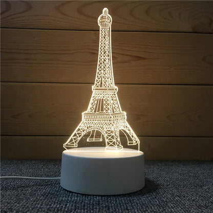 GlowMorph LED Lamp – 3D Acrylic Night Light | USB Mood Lighting for Rave Caves, Bedrooms & Alt Decor