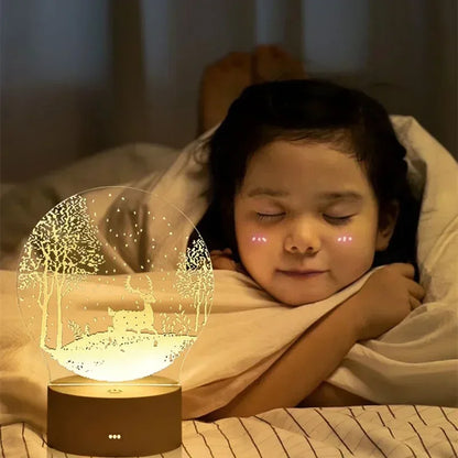 GlowMorph LED Lamp – 3D Acrylic Night Light | USB Mood Lighting for Rave Caves, Bedrooms & Alt Decor