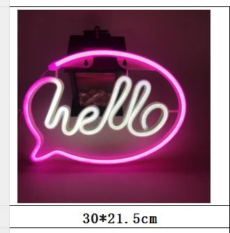 Glow Up Neon Wall Sign – USB/Battery LED Light Decor (Multiple Designs)