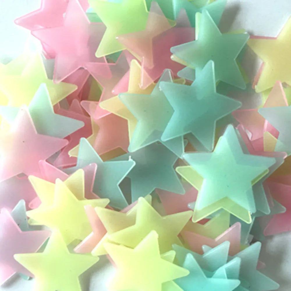 StarDust Set – 100pcs Glow-in-the-Dark Ceiling Stars | UV Reactive Wall Stickers for Rave Caves & Cosmic Vibes