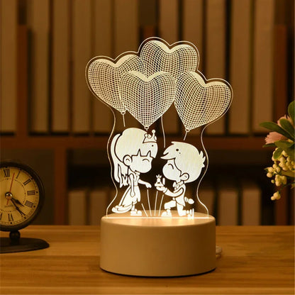 GlowMorph LED Lamp – 3D Acrylic Night Light | USB Mood Lighting for Rave Caves, Bedrooms & Alt Decor