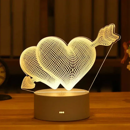 GlowMorph LED Lamp – 3D Acrylic Night Light | USB Mood Lighting for Rave Caves, Bedrooms & Alt Decor