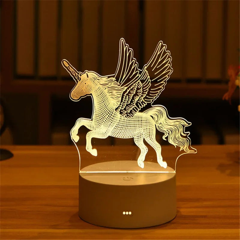 GlowMorph LED Lamp – 3D Acrylic Night Light | USB Mood Lighting for Rave Caves, Bedrooms & Alt Decor
