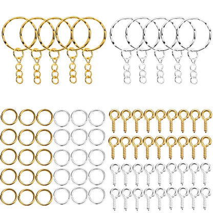 CharmChain™ Kit – 110/220pcs Keychain & Jewelry Findings Set