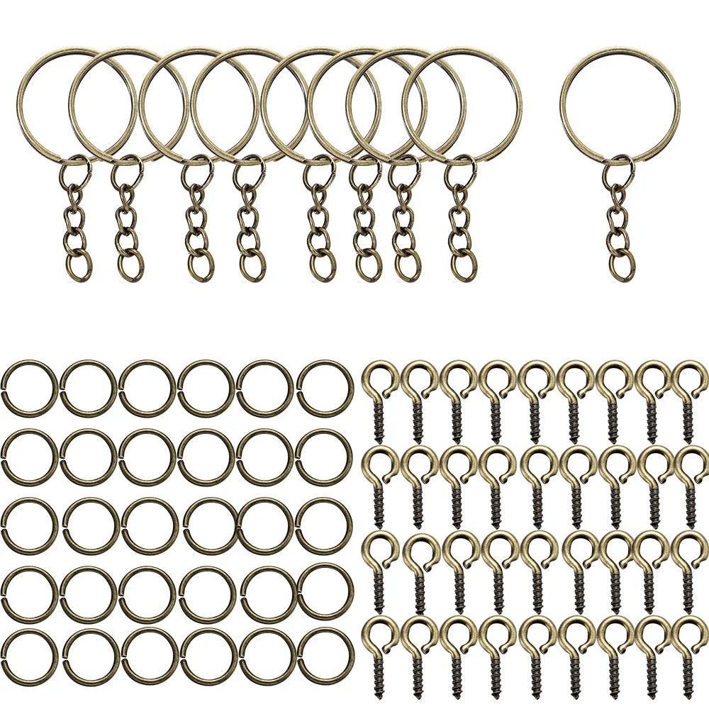 CharmChain™ Kit – 110/220pcs Keychain & Jewelry Findings Set