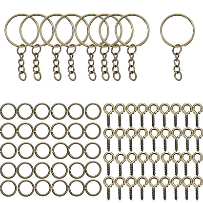 CharmChain™ Kit – 110/220pcs Keychain & Jewelry Findings Set