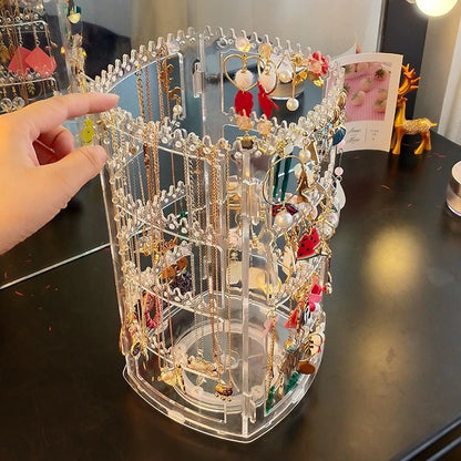 360° Acrylic Earring Tower – Display & Organizer (168 Slots)