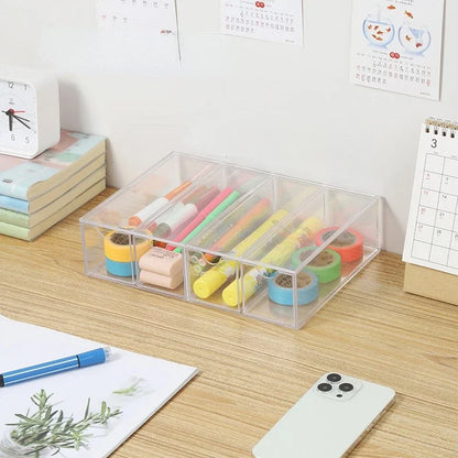 Clear Sunglasses Storage Box – Stackable Organizer with Drawer