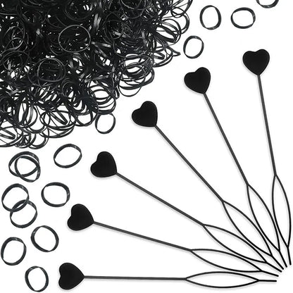 Hair Beads Pony Beads for Hair Braids 6x9mm Plastic Bead 4mm Large Hole for Kids Girls African Hair Bead Accessories