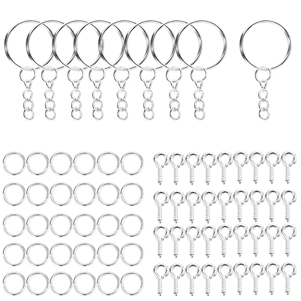 CharmChain™ Kit – 110/220pcs Keychain & Jewelry Findings Set