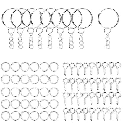 CharmChain™ Kit – 110/220pcs Keychain & Jewelry Findings Set