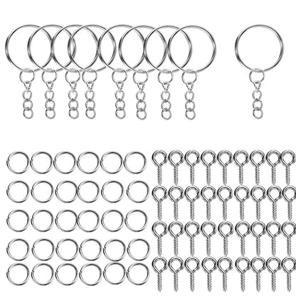 CharmChain™ Kit – 110/220pcs Keychain & Jewelry Findings Set