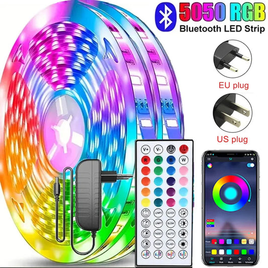 GlowChain RGB – 24V LED Strip Lights (5m–40m) | Remote-Control Mood Lighting for Rave Rooms, Parties & Afters