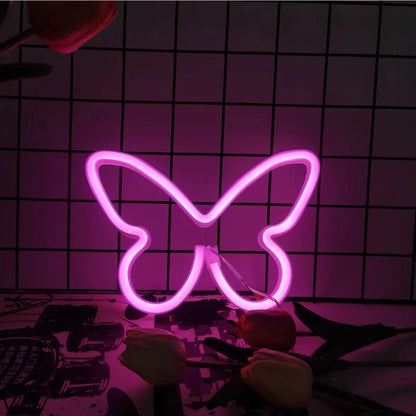 Glow Up Neon Wall Sign – USB/Battery LED Light Decor (Multiple Designs)