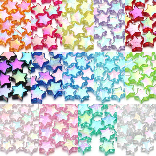 StellarDrop™ – 100pcs AB Acrylic Star Beads