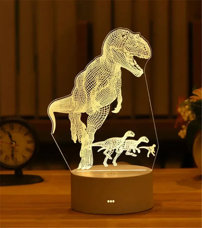 GlowMorph LED Lamp – 3D Acrylic Night Light | USB Mood Lighting for Rave Caves, Bedrooms & Alt Decor