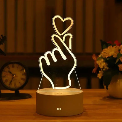 GlowMorph LED Lamp – 3D Acrylic Night Light | USB Mood Lighting for Rave Caves, Bedrooms & Alt Decor
