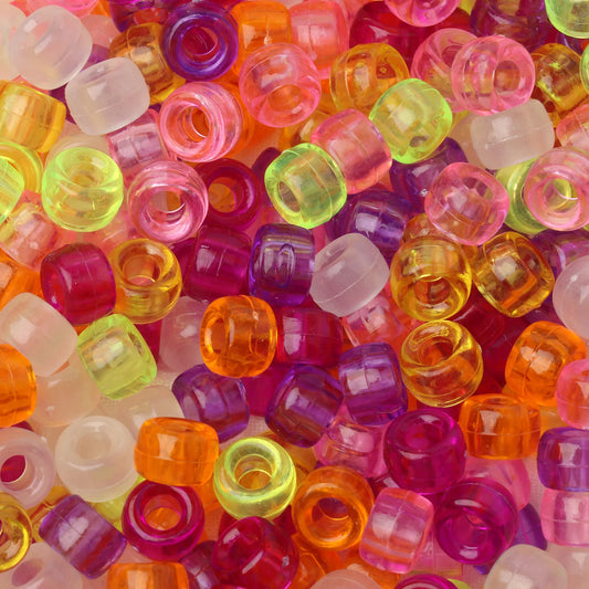 100pc Neon Chaos Pony Beads – Rave Kandi Maker Pack