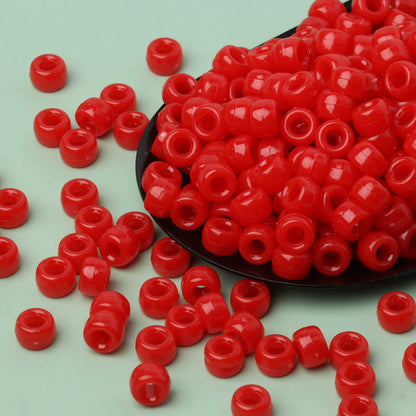 Red Pony Beads – 100pc & 200pc Pack (6x9mm)