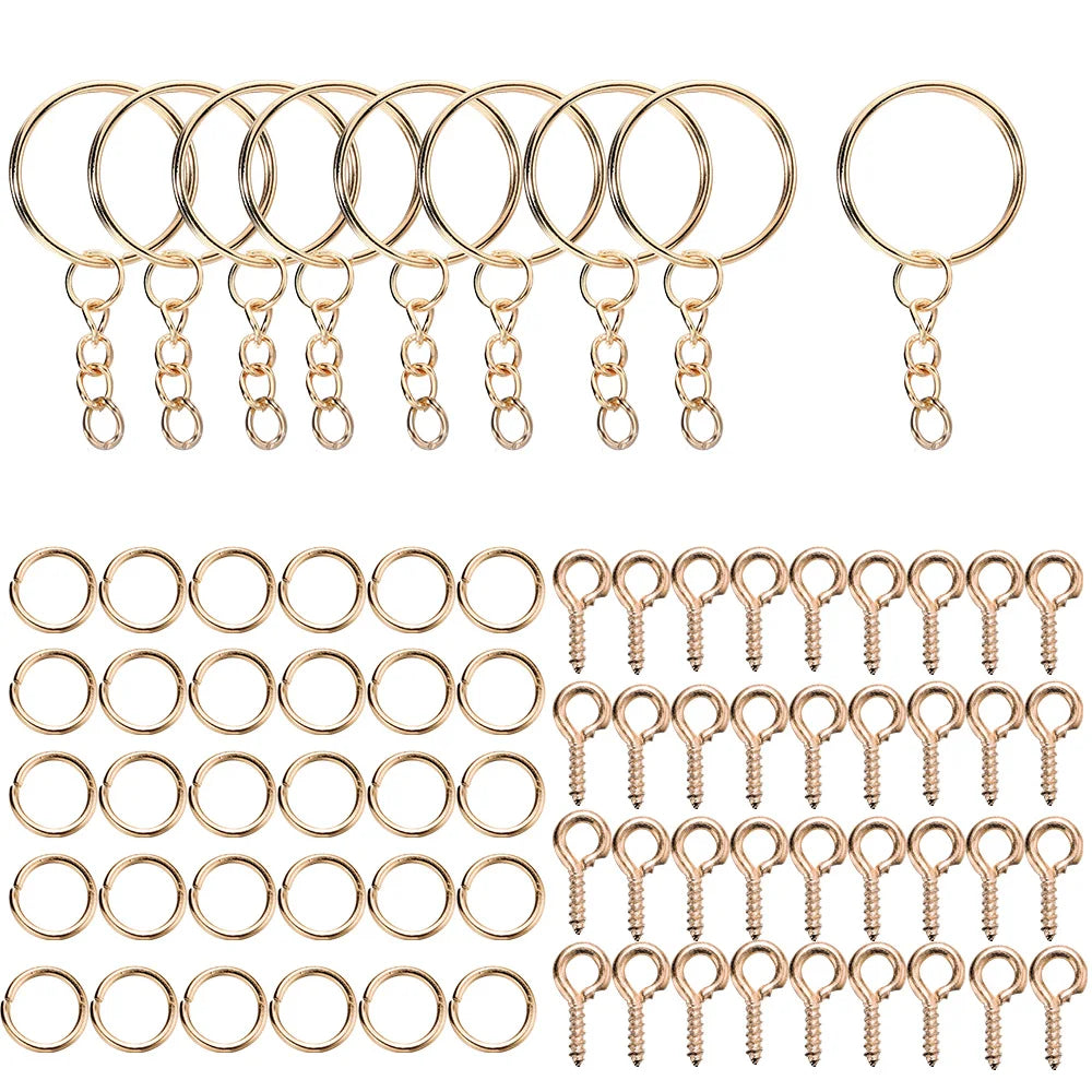 CharmChain™ Kit – 110/220pcs Keychain & Jewelry Findings Set