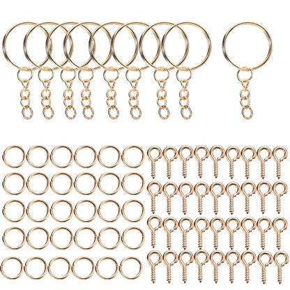 CharmChain™ Kit – 110/220pcs Keychain & Jewelry Findings Set
